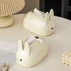 Large Capacity Paper Towel Dispenser Creamy Style Napkin Paper Case Rabbit Tissue Box  Bedroom