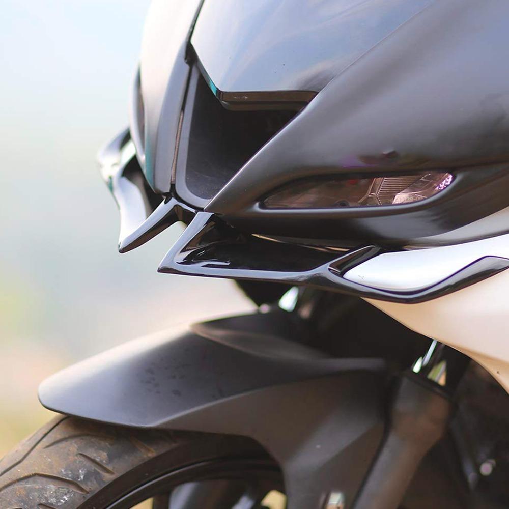 Carbon Fiber Style Motorcycle Winglet Aerodynamic Motorcycle Spoiler Wing Front Fairing Styling