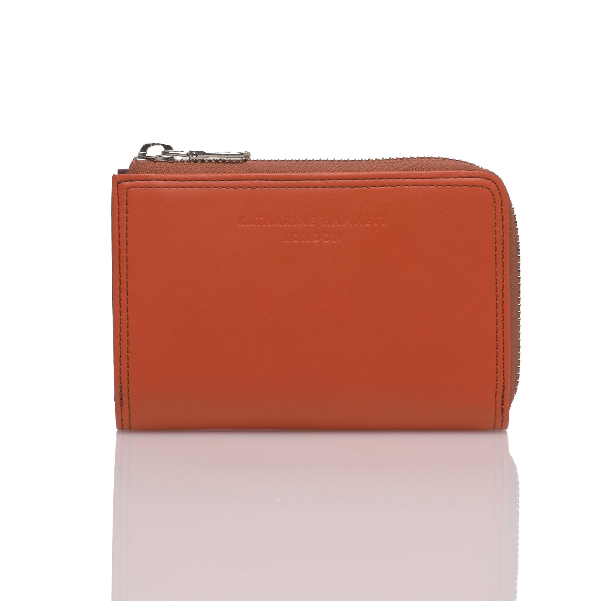 

Кошелек Katharine Hamnett London VITA, Итальянская кожа без хрома, Большая молния, Кошелек среднего размера с отделением для мелочи-коробкой, Оранжевый, 490-50901