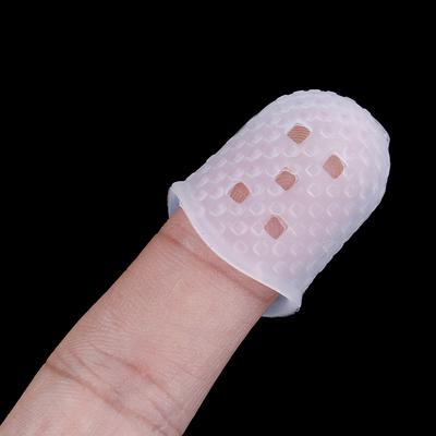 4X Guitar Finger Protector Fingertip Picks Silicone Guard Plectrum Bass Ukulele