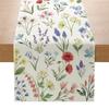 1 Stück beige-brauner Patchwork-Tischläufer mit rot-weißen geometrischen Rautenmustern. Bauernhausstil, perfekt für Innenküchen, Feiern, Restaura