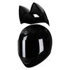 Motorcycle Helmet for Girls, Electric Bike Cat Ear Full-face Helmet, Suitable for All Seasons, Biker Helmet