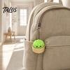 Anxiety Relief Keychain Press Button Keychain, Steamed Bun Decompression Toy with Smiling Face Pattern, Soft Squishy Slow Rebound Feel Portable