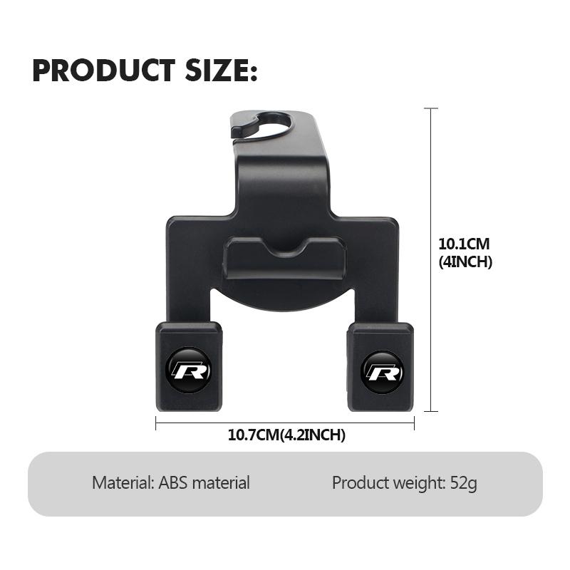 For Volkswagen VW Car Hanging Hook Plastic Handbag Hanger Interior Accessories Golf Polo 4 5 6 Passat B5 B6 B7 CC Jetta Tiguan FVI4