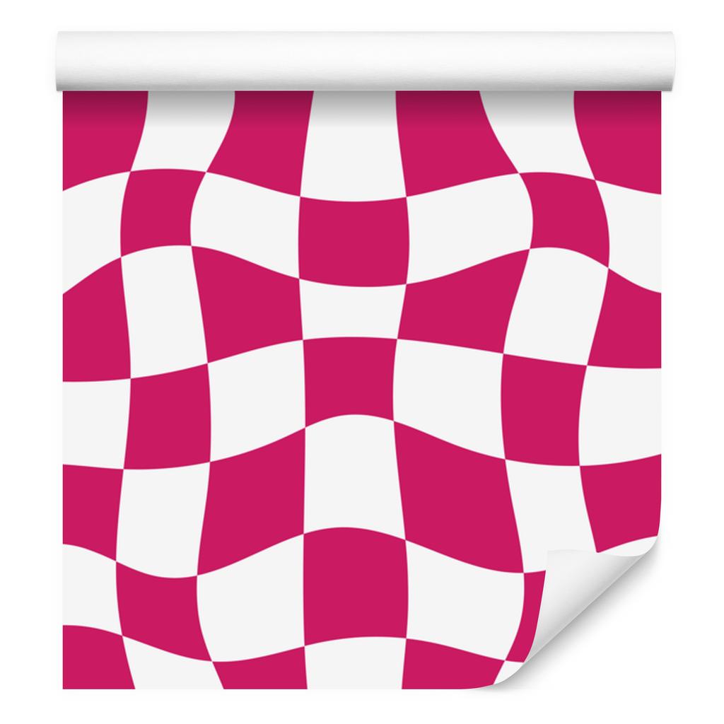 Wallpaper Free Checkerboard Purple and White, Powder Pink Background 50x1000
