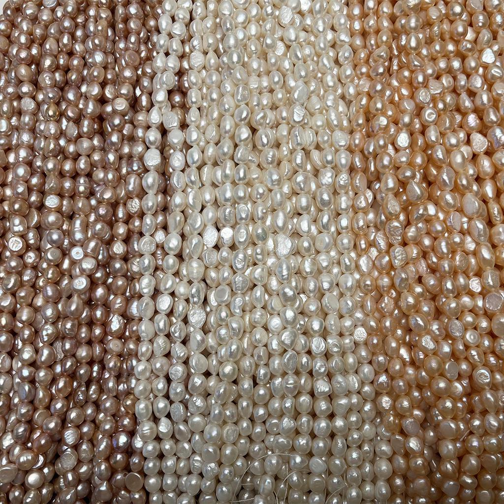 1String, Purple Yellow White Natural Freshwater Pearls, Handmade Nugget Pearl Beads for Jewelry Making DIY Crafts (Beads 9-10mm, Length 36cm)