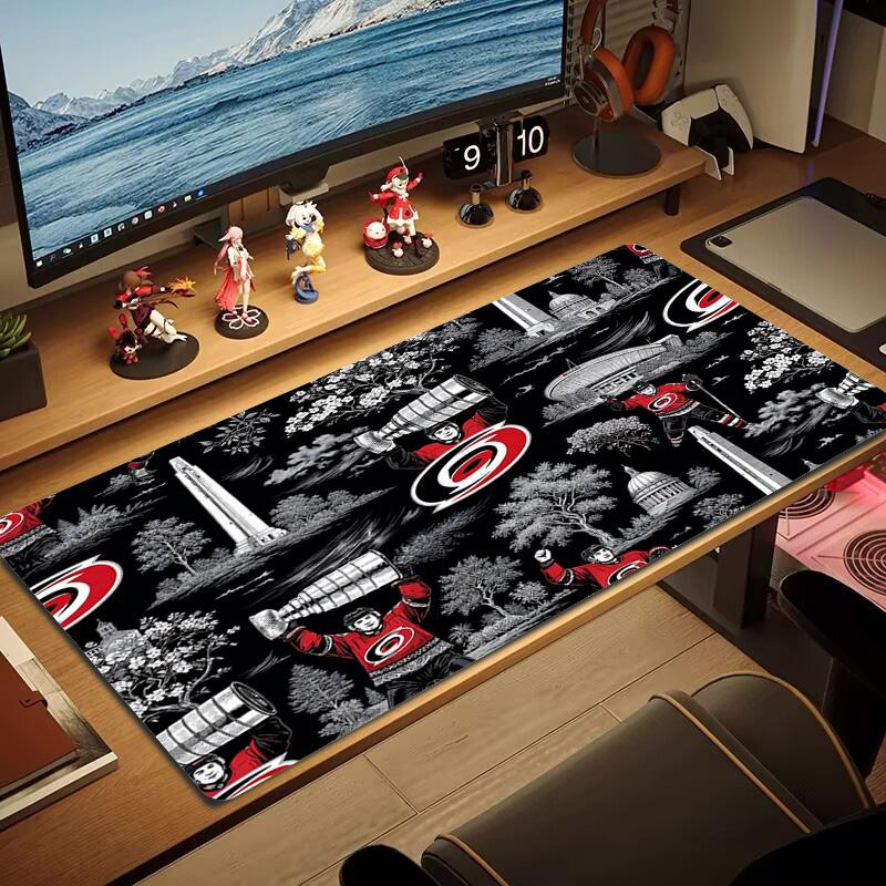 Carolina Hurricanes Logo Color Mouse Pad Large Gaming Table Cushion Non-slip Laptop Tablet Big Mousepad XXL Mat Mini PC Playmat With Lock edge