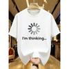 Mode Lettre Imprimée Vêtements Homme Quotidien Décontracté Col Rond Manches Courtes T-shirts de Sport Surdimensionné Lâche T-shirt