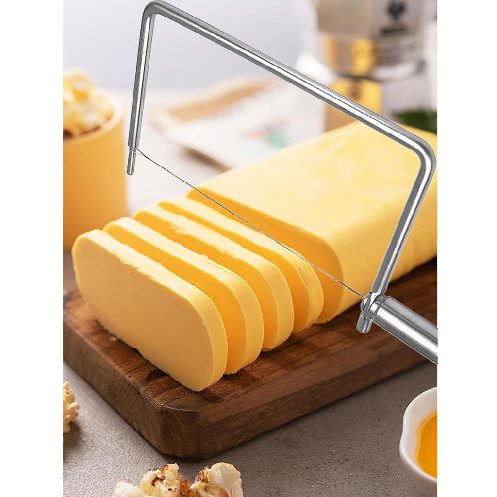 Reliable Kitchen Tool Portable Cheese Slicer Cutter Easy to Clean for Kitchen Use with Durable Stainless Steel Wire