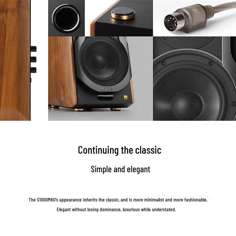 Edifier S1000MKII Flagship Hi-Fi Bluetooth Bookshelf Speakers CN plug (adapter included)