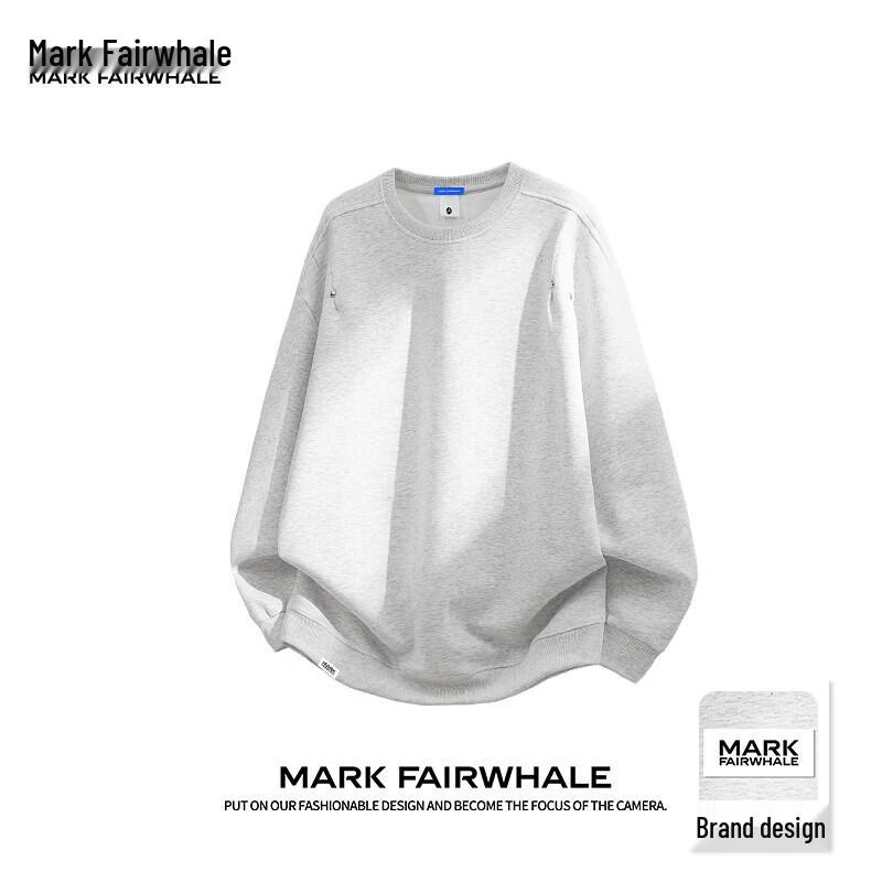 MARK FAIRWHALE Men's Casual Loose Fit Crewneck Sweatshirt