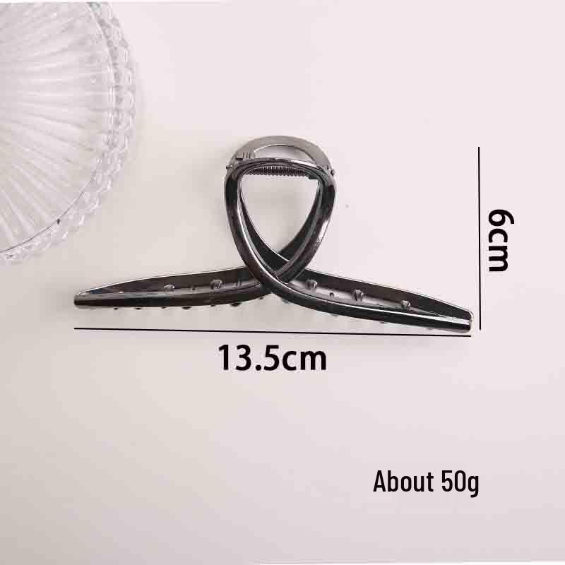 Large Metal Shark Hair Claw Clip – Korean Style Celebrity Hairpin