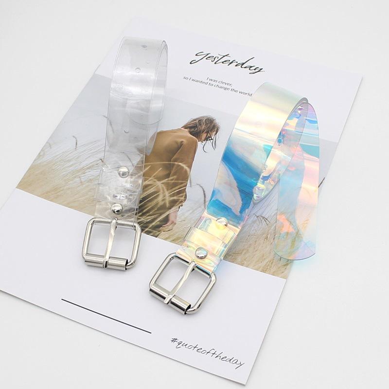 Classic Transparent Symphony Plastic Belt Women'S, Colored Decorative Belt Schoolgirl