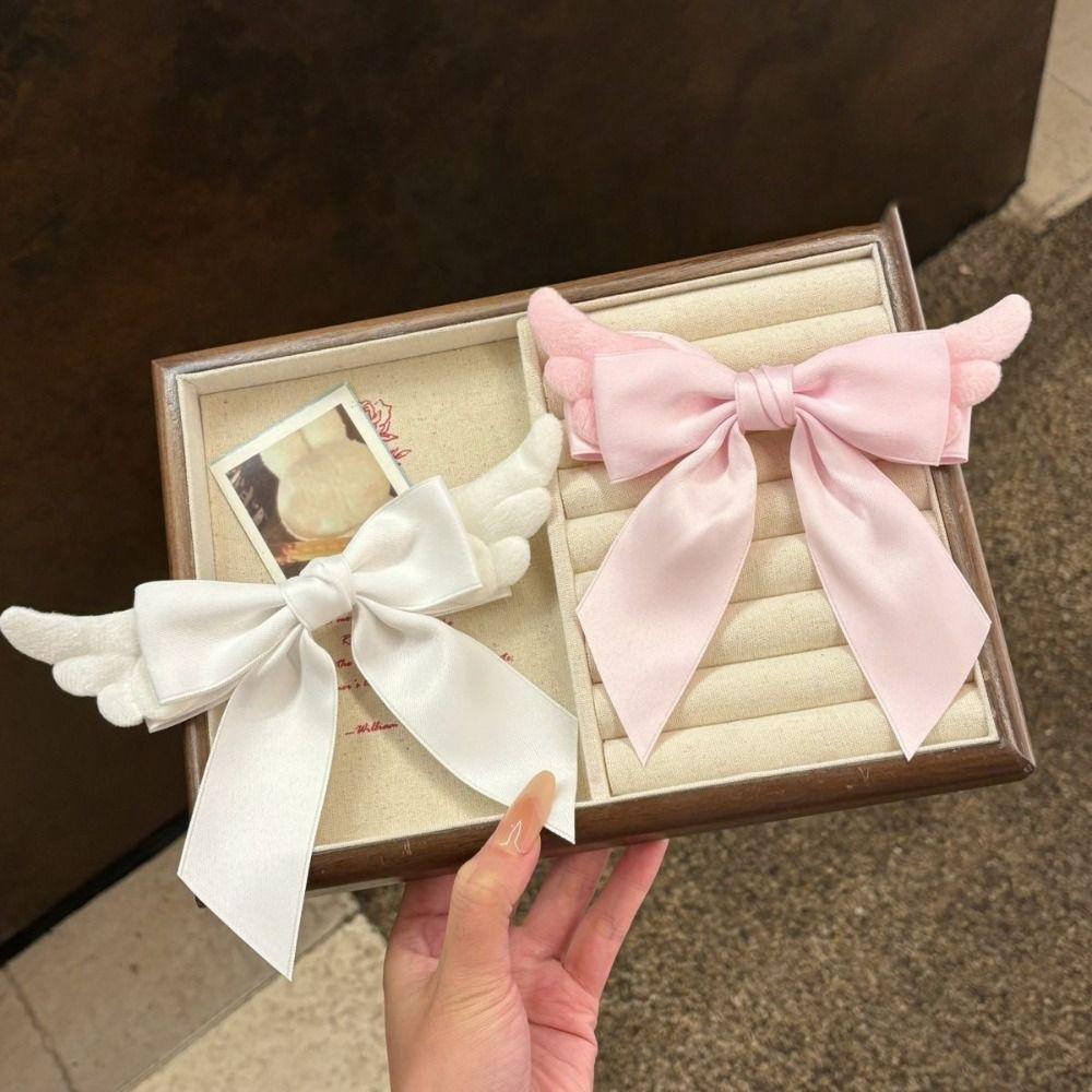 Spicy Girl Satin Bow Hairpin Y2K Hair Barrettes Lovely Cute Duckbill Clip  Girls