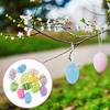 UKCOCO Easter Hanging Eggs, Set of 12, Colorful Egg Decorations, Ornaments for Easter Parties in Courtyards and Gardens