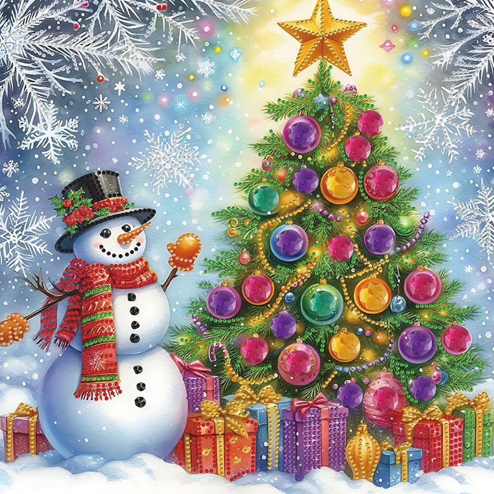 4 Stück Weihnachten 5D DIY Spezielle Form Kristall Teil-Diamantmalerei-Set Dekor