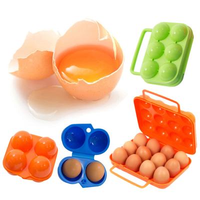 Egg Storage Box Food Grade Waterproof ABS Multiple Grids Egg Container for Camping
