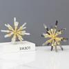 Geometric Metal Handicrafts Sea Urchin Natural Crystal Metal Figurine Prickly Flower Ornament Home Decoration Accessories