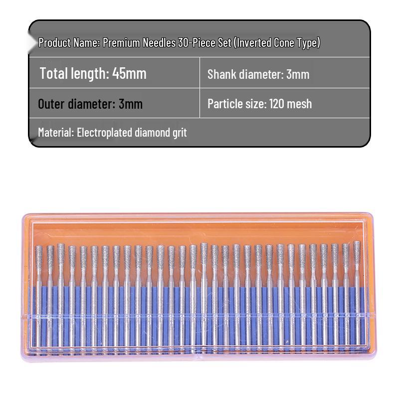 30-teiliges Diamant-Schleifkopf-Set für Jade-Schnitzerei