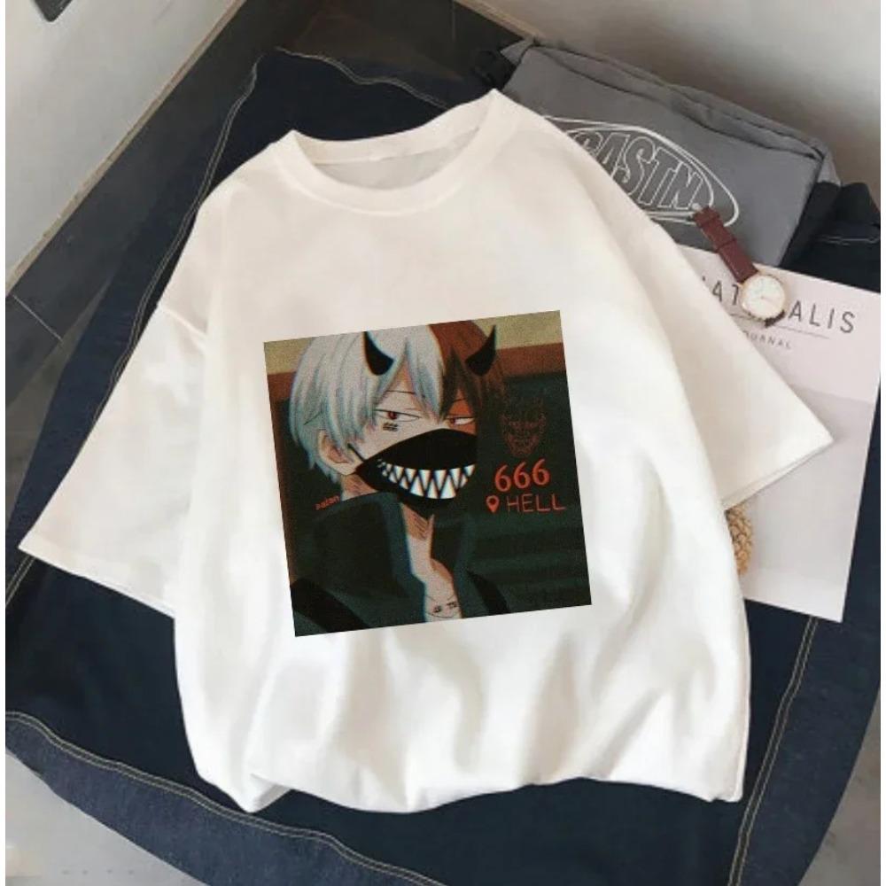 My Hero Academia Main Characters Manga Panel T-Shirt, Unisex Anime Streetwear Tee, 100% Cotton Casual Short Sleeve Top