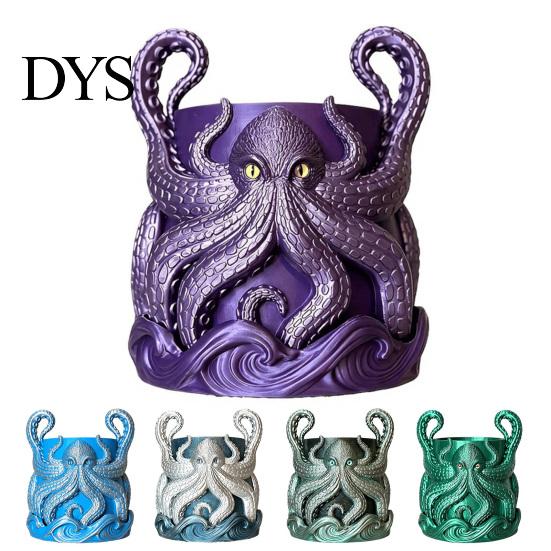 Umweltfreundlicher Pflanzenhalter 3D-gedruckter Oktopus-Blumentopf, Künstlerischer Küsten-Topf, Dekoratives Einzigartiges Schreibtisch-Accessoire Behälter für Kakteen,