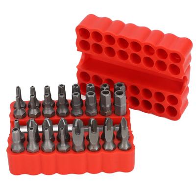 33Pcs Security Screw Hex Bit Set Chrome Vanadium Steel 14in Shaft for Vehicle Computer