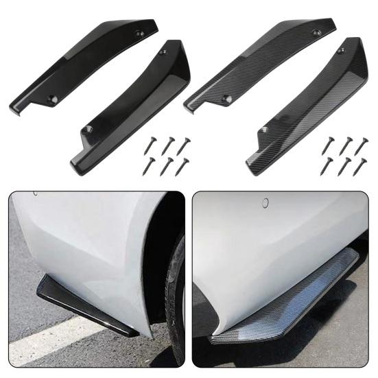 Universal Rear Bumper Lip Spoiler ABS Carbon Fiber Style Diffuser Easy Installation
