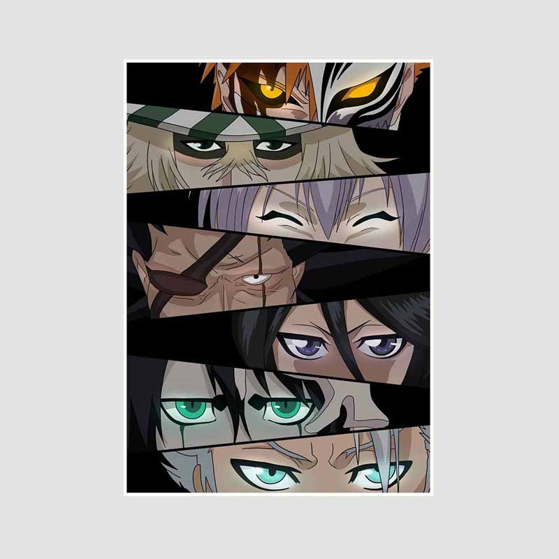 Japanese Anime Bleach Poster Decor Retro White Paper Posters and Prints Wall Art Painting Bedroom Bar Cafe Decoration Mural Fans Collection Gifts