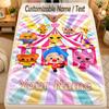 Flannel BlanketEl Payaso Plim Plim Custom Name Text Personalized Soft Warm Throw Blanket Home Decor Gift