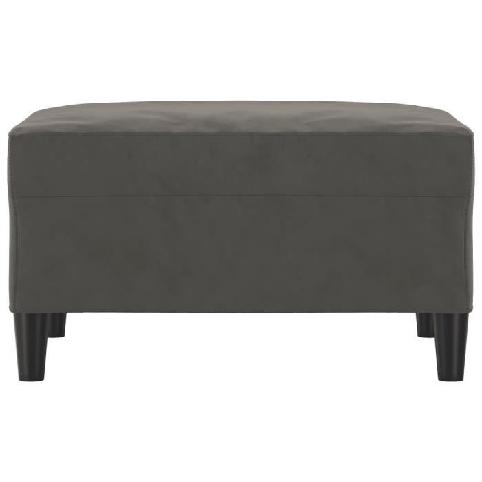 349318 vidaXL Footrest Dark Grey 70x55x41 Cm Velvet