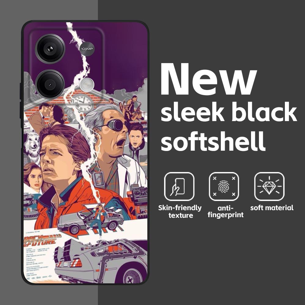 

Classic movies18 Back To The Future Phone Case For Redmi Note 14 13 12 11 Pro Plus S 5G 14C A3 Soft Black Phone Cover Redmi Note 12 5G