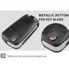 Coque clé 2 boutons Compatible pour Opel Astra H Corsa D Vectra C Zafira Astra Vectra Signum (2 Boutons)