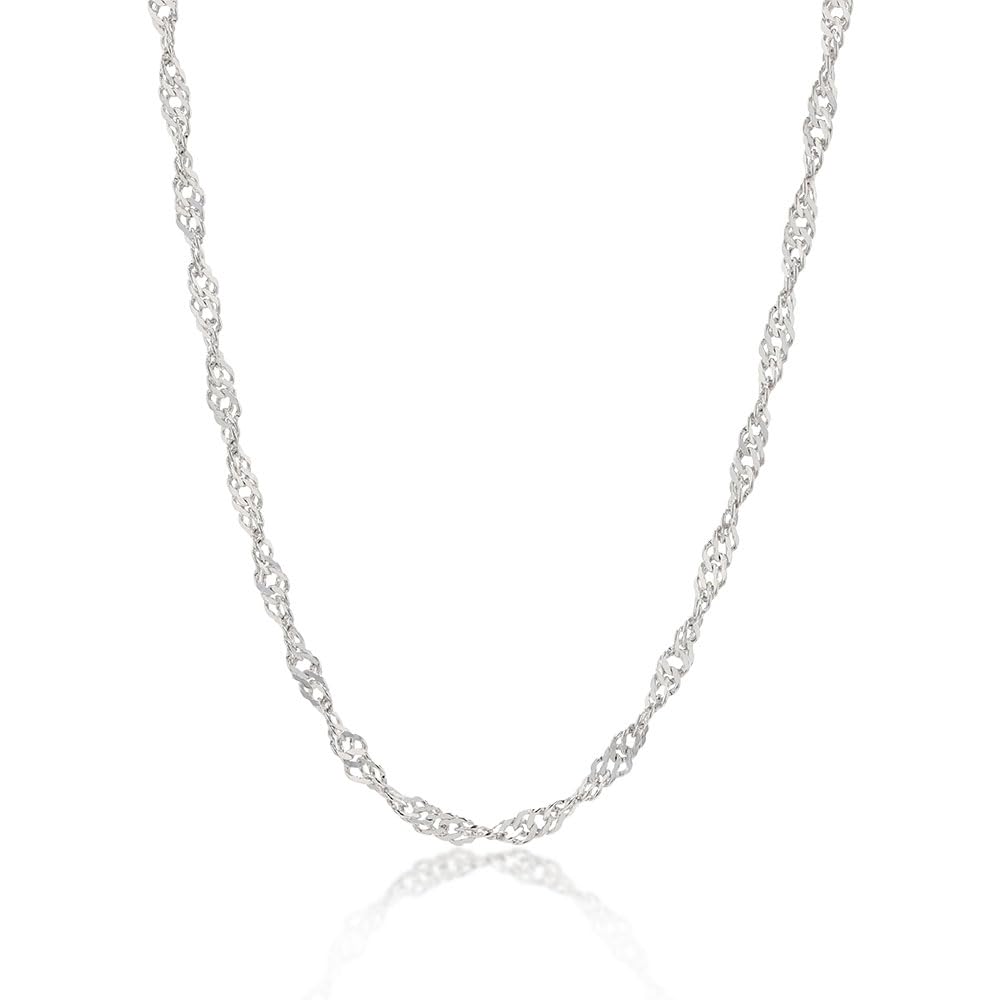 Platinum 850 Screw Chain Necklace 45cm PNSC A45 [Exedia] (Pt850)
