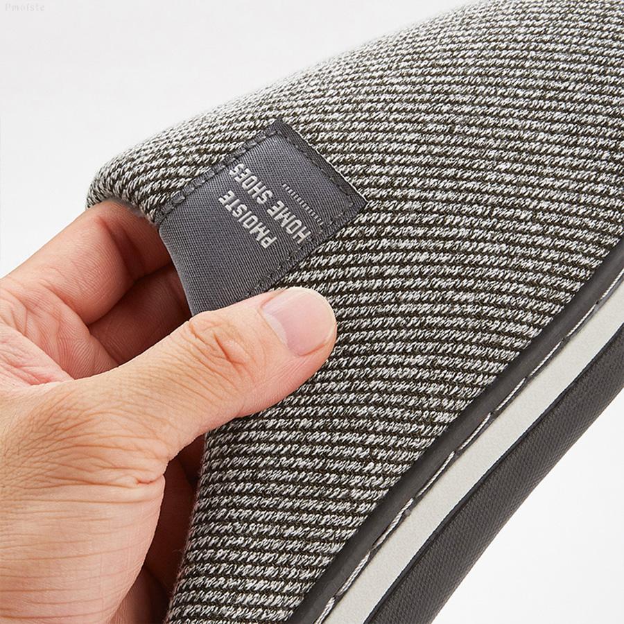 Papuci de iarnă călduroși pentru bărbați și femei cu branțuri din spumă cu memorie, pantofi de casă cu dungi antiderapanți, unisex de interior confortabili mărime plus