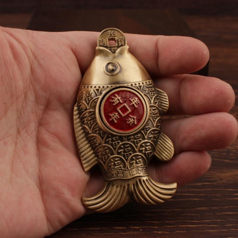 Brass Ornament Surplus Stress Relief Chinese Style Craft Creative Hand Piece Year After Ye