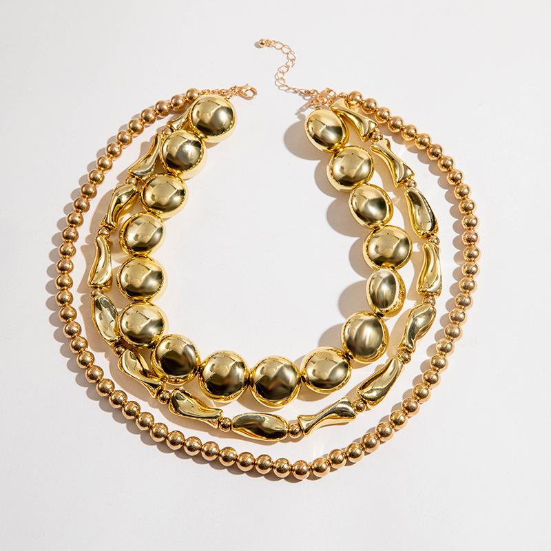 Letter Splicing Collarbone Chain European and American Style Geometric Rectangular Necklace Necklace Necklace Jewelry Women