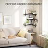 Versatile Corner Floating Shelf Versatile Corner Floating Shelf Wood Rack for Bathroom Kitchen Bedroom Storage