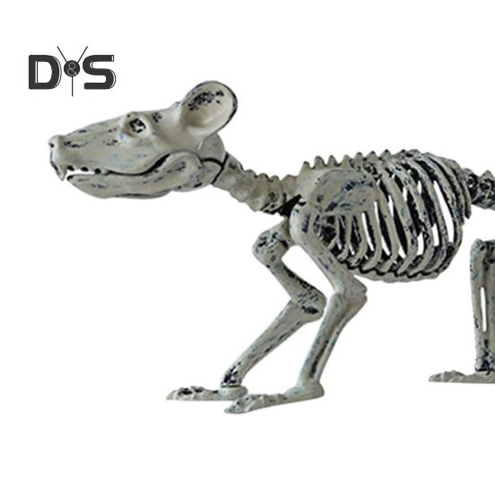 1/4 ks Halloween zvířecí kostlivec dekorace realistická krysa, vrána, pavouk, štír, kostra figurka plastová kostní socha model pro domácí kancelář kavárnu