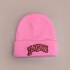 American Casual Embroidery Letter Knitted Hat Men'S And Women'S Warm Versatile Student Simple Pullover Hat