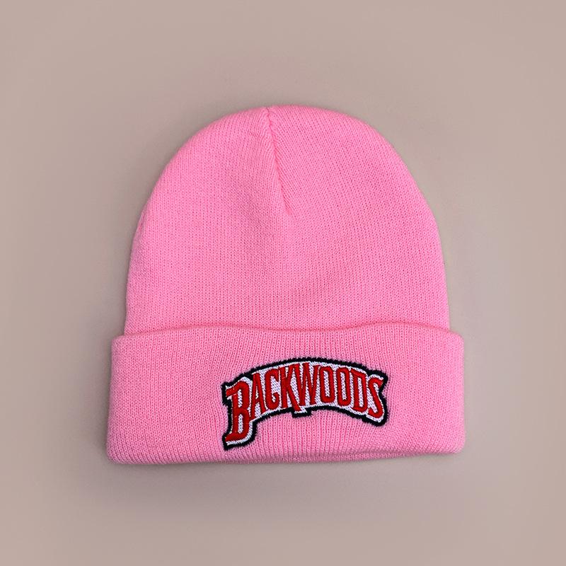 American Casual Embroidery Letter Knitted Hat Men'S And Women'S Warm Versatile Student Simple Pullover Hat