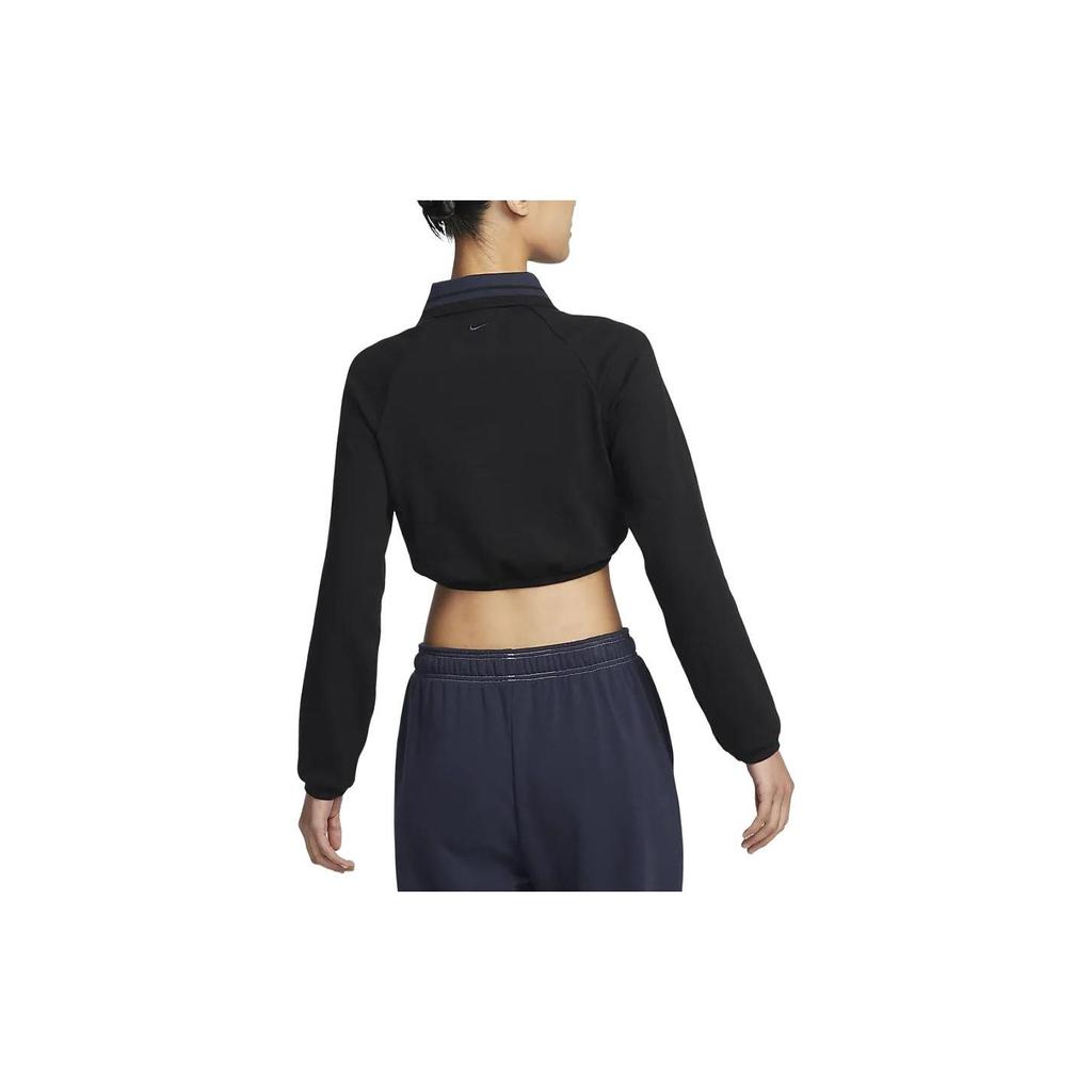 Nike Sportswear Collection Color Block Short Sleeve Polo Shirt Women Tops Black FN1881-010