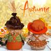 Autumn Sunflower Scarecrow Straw Doll Ornament