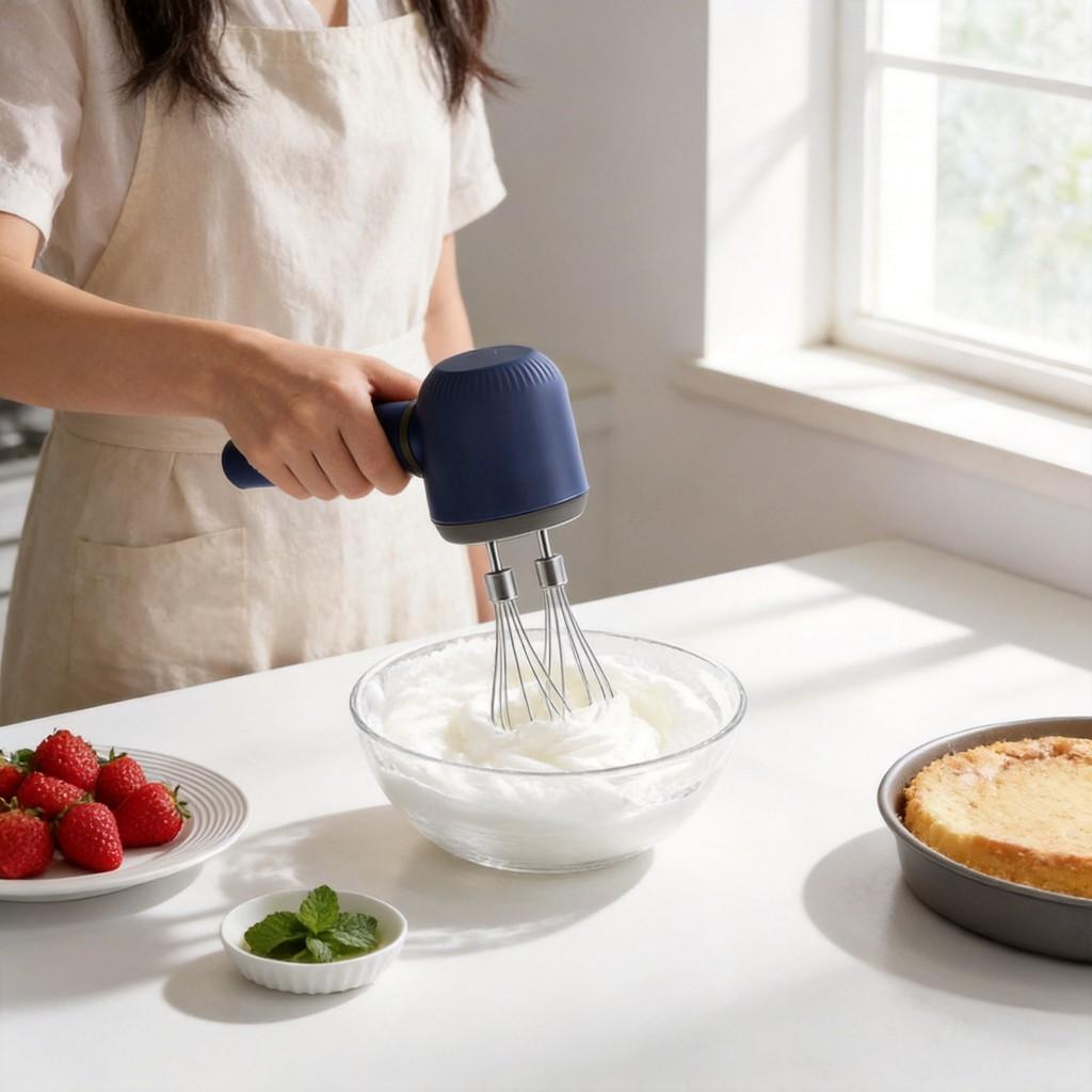 Wireless Handheld Electric Egg Beater For Home Baking And Cream Whipping