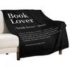 Book Lover Definition - Noun - Readers Dictionary (Black) Throw Blanket Hairys Beach Summer Beddings Soft Plaid Blankets