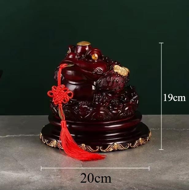 1PCS Resin Lucky Toad Ornament Living Room and Office New Chinese Style Savings Jar Cashier Decorative Crafts Opening Gift