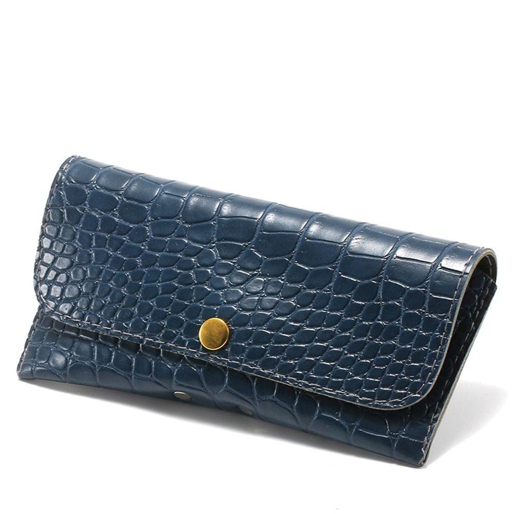 

Bling Sequin PU Leather Glasses Bag Waterproof Sunglasses Pouch Simple Sunglasses Organize Male J