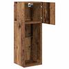 Wall Mounted TV Cabinets Set of 2 Reclaimed Wood Look 30.5 x 30 x 90 cm