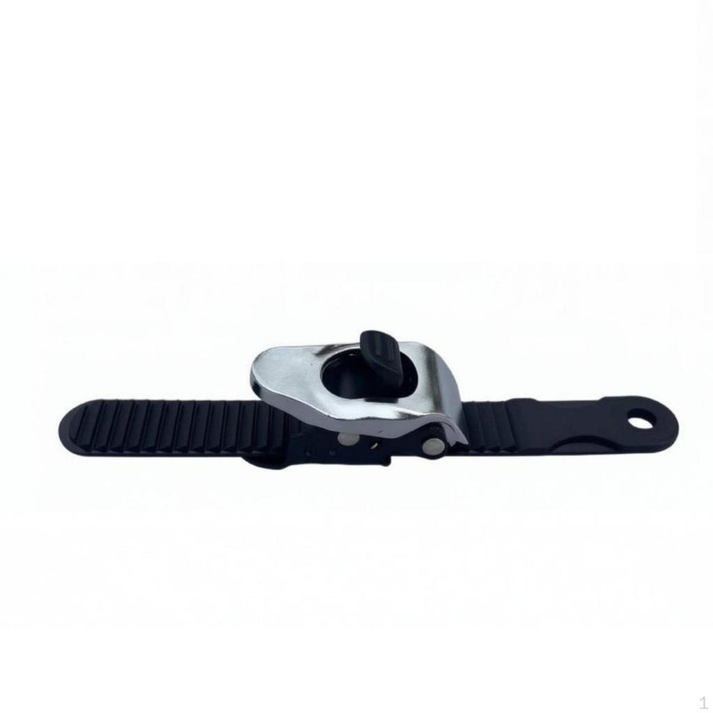 Skate Buckle Strap Black Inline Replacement Silver Electroplated Nylon Fastening