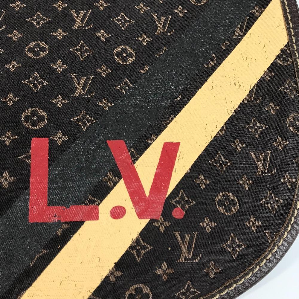 Louis Vuitton M40021 Monogram Mini-Lin Aman Bag Crossbody Flap Shoulder Bag