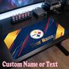 Pittsburgh Steelers Customized Name Text Mouse Pad, Large Desk Mouse Mat Personalized Home Office Present